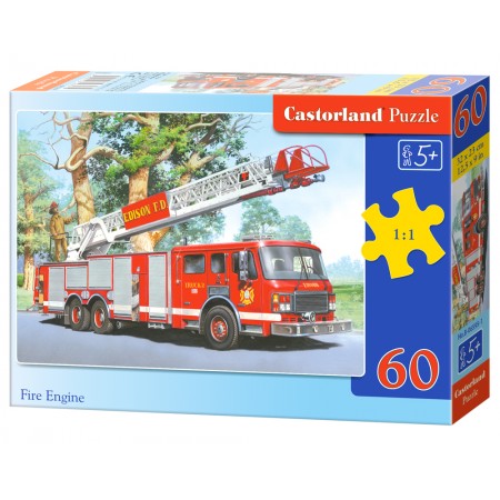 Puzzle 60 el. Fire engine - Straż pożarna