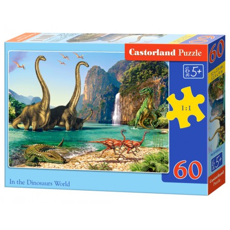 Puzzle 60 el. In the Dinosaurs World - W świecie dinozaurów