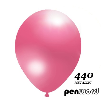 Balon metalik 10" różowy 100szt.