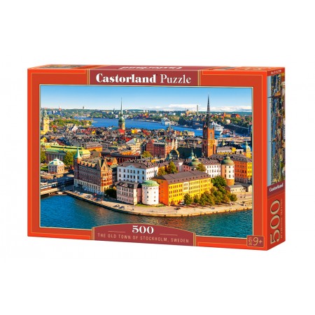 Puzzle 500 el. The Old Town of Stockholm, Sweden - Stare miasto w Sztokholmie, Szwecja