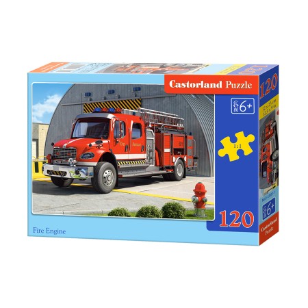 Puzzle 120 el. Fire engine - Straż pożarna