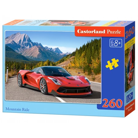 Puzzle 260 el. Mountain Ride - Czerwone auto sportowe
