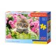 Puzzle 100 el. Kitten in Flower Garden - Kotek na tle kwiatów